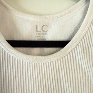 White Ribbed Tank Top